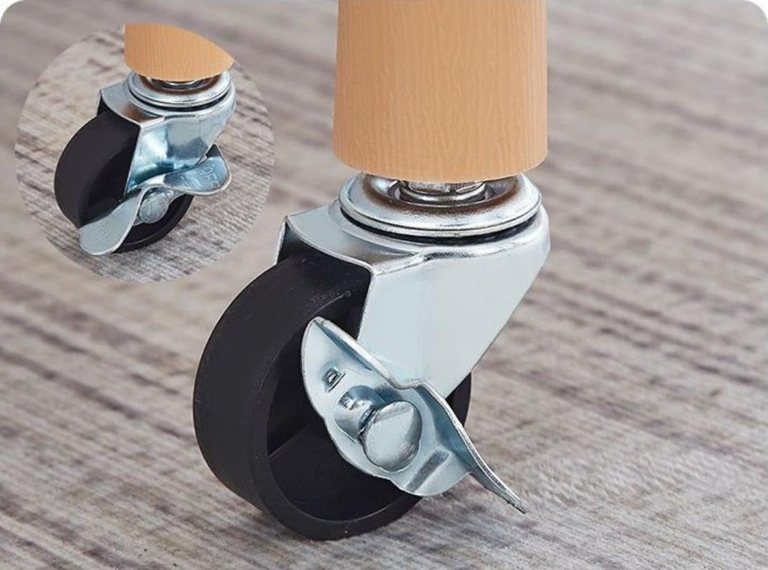 Carro Organizador De Cocina Con 3 Niveles Y Ruedas Negro