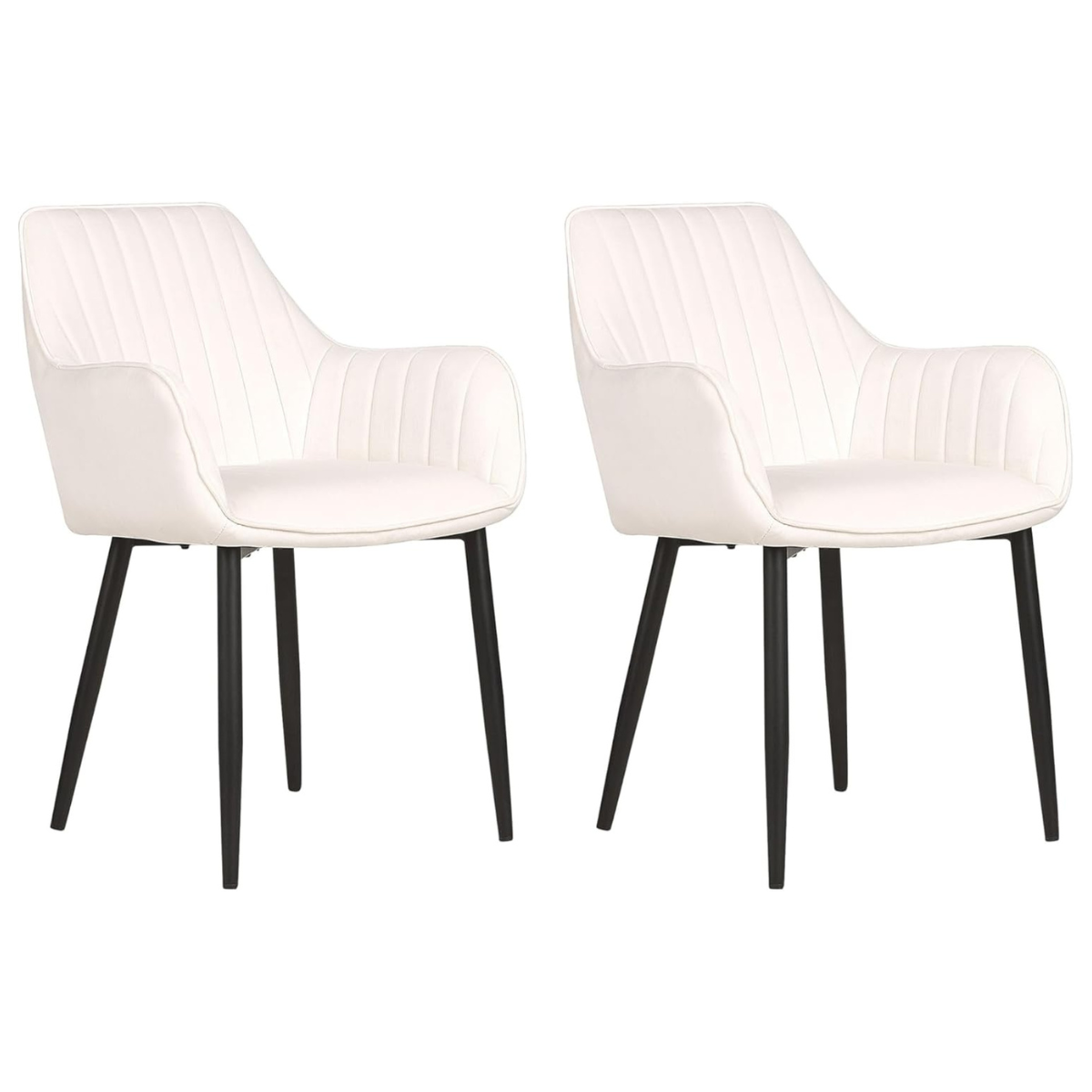 Pack 2 Sillas Butacas Sillón Poltronas Velvet Patas Negras