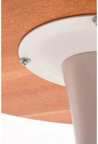 Mesa Comedor Redonda Tulip Wood 80cm Diametro Blanca