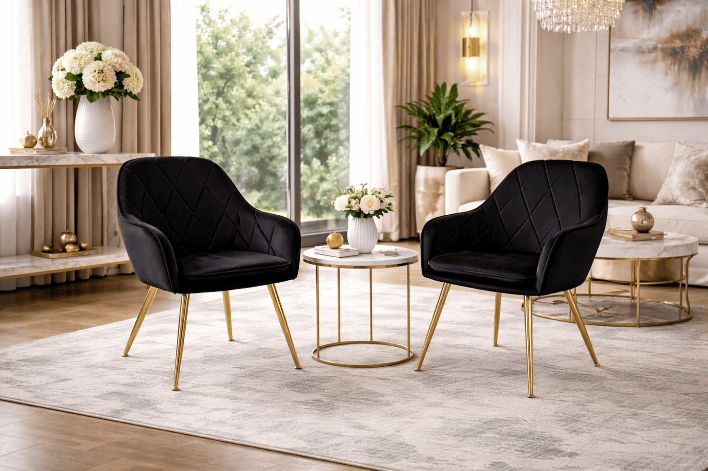 Butaca Sitial Velvet Diamond Negra