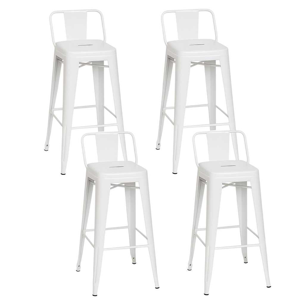 Pack 4 Taburetes Tolix Clásico Blancos 66cm