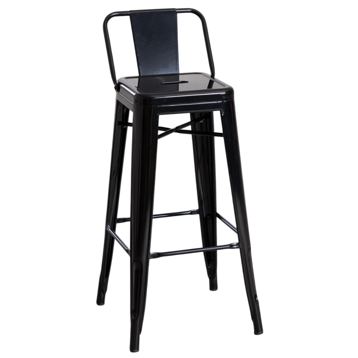 Taburete Tolix Clásico Negro 66cm