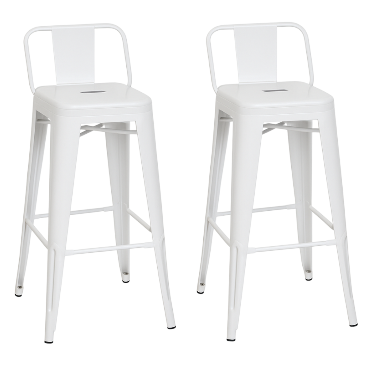 Pack 2 Taburetes Tolix Clásico Blancos 66cm