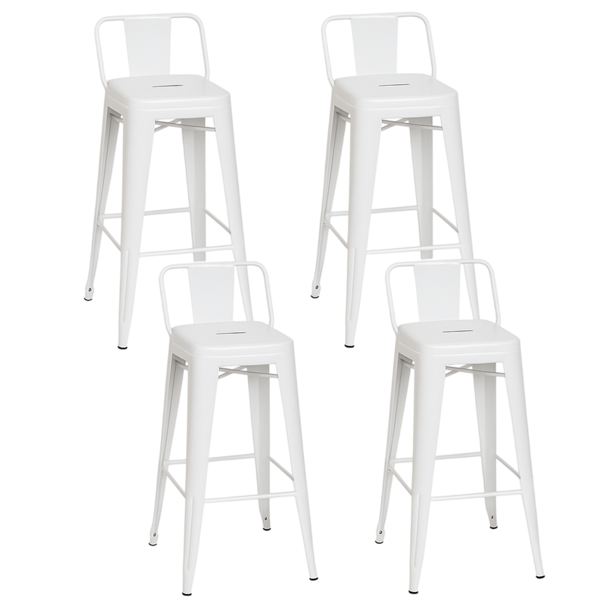 Pack 4 Taburetes Tolix Clásico Blancos 66cm