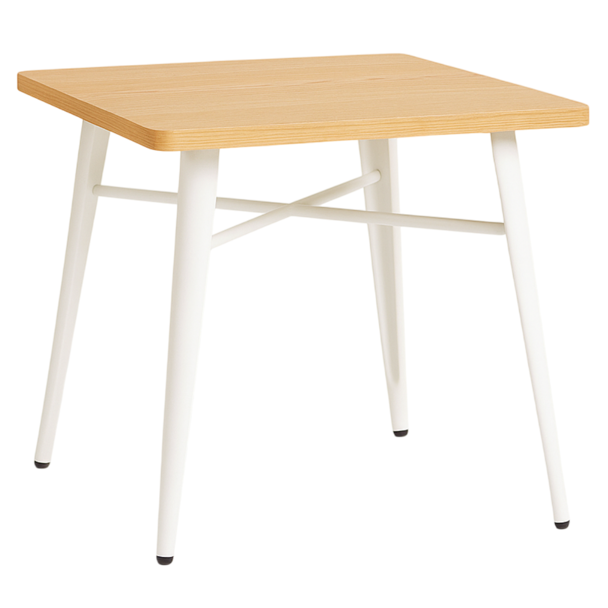 Mesa Comedor Tolix Madera Blanca 70x70x75cm