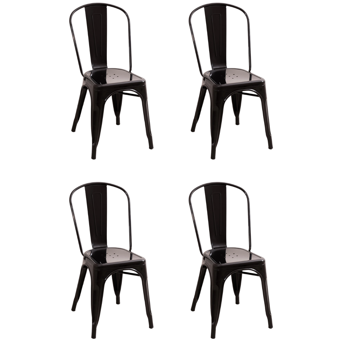 Pack 4 Sillas Tolix Color Negro