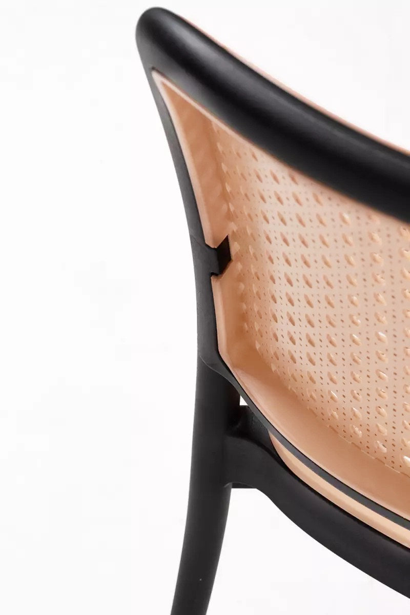 Silla Lombardia para Comedor o Terraza Negra