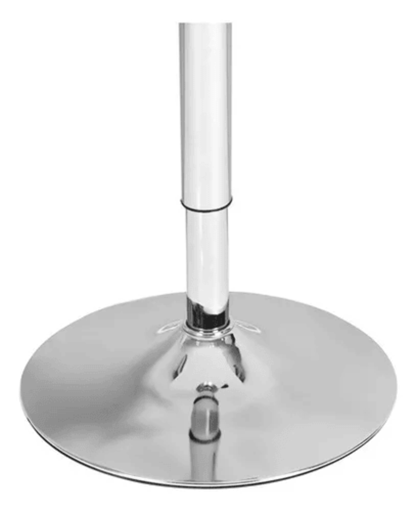 Mesa Bar Centro Altura Regulable 60cm Diámetro Blanca