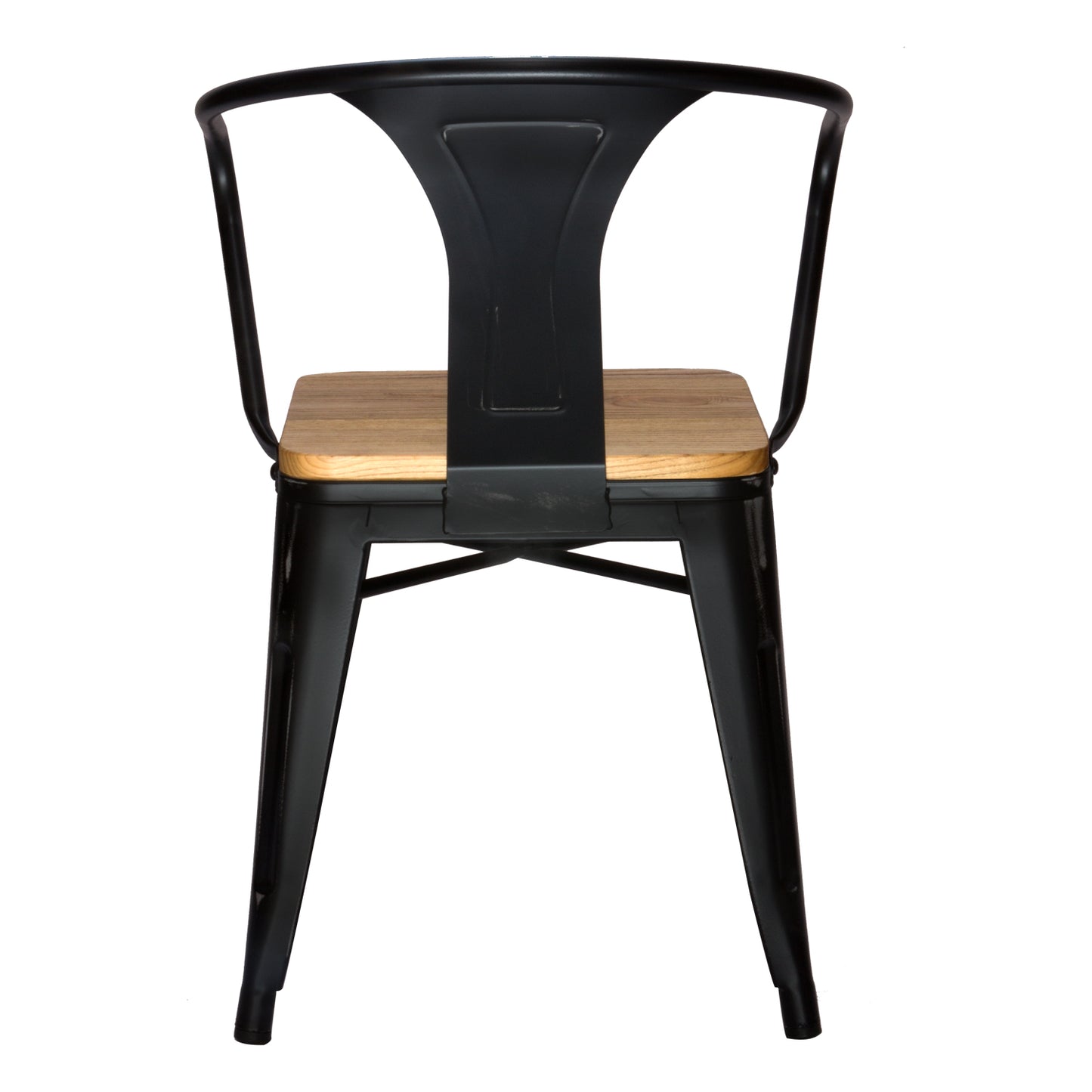 Pack 4 Sillón / Sitial Tolix con Asiento de Madera