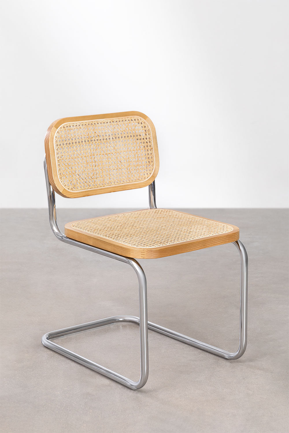 Silla Breuer Natural Madera y Ratán