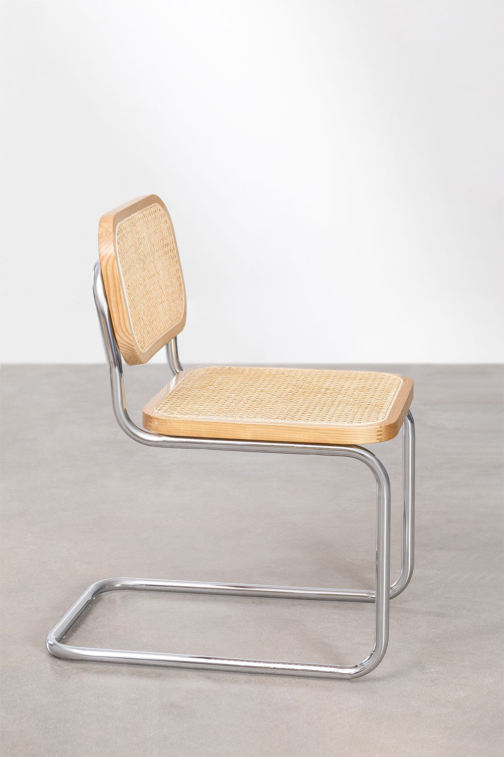 Silla Breuer Natural Madera y Ratán