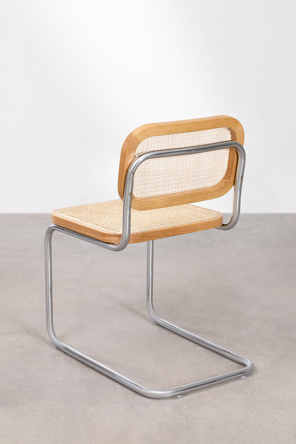 Silla Breuer Natural Madera y Ratán