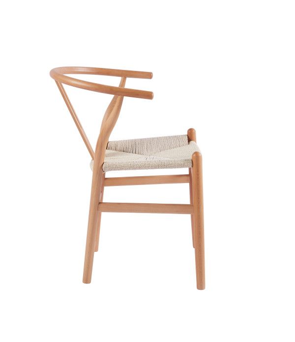 Silla Wishbone Natural para Comedor