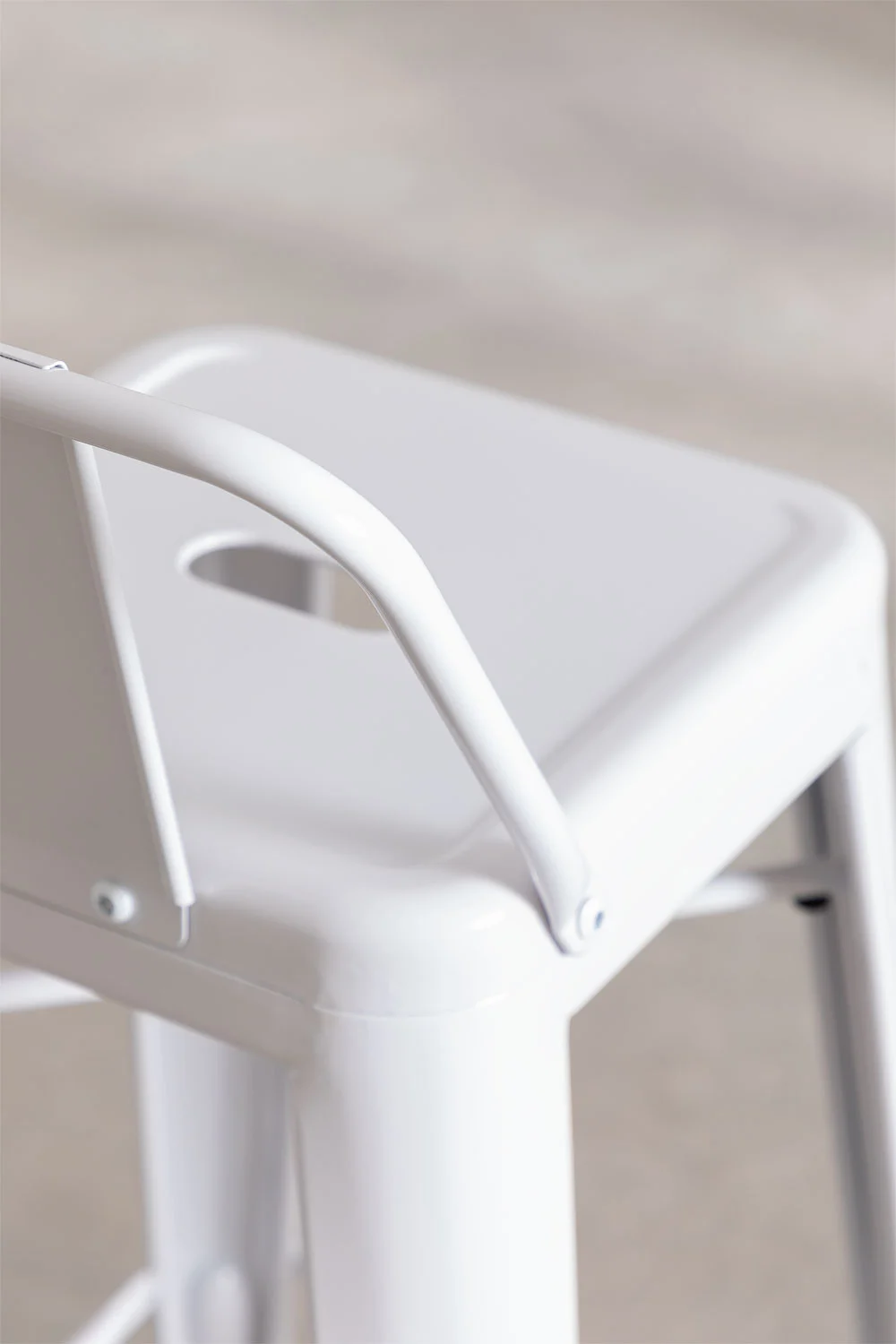 Pack 4 Taburetes Tolix Clásico Blancos 66cm