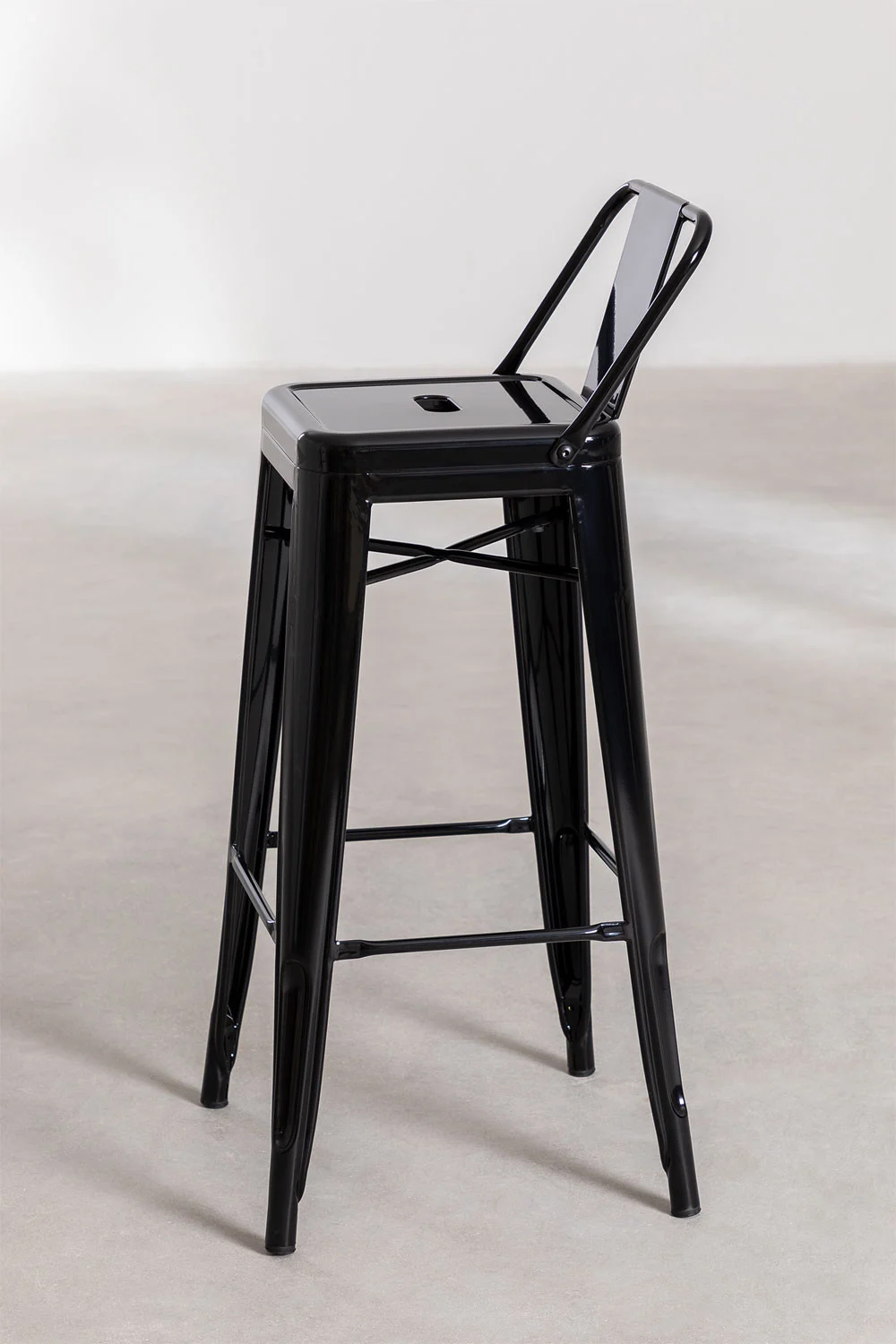 Taburete Tolix Clásico Negro 66cm