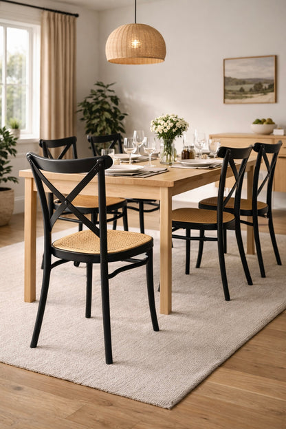 Silla Danubio Crossback Top Apilable Negra