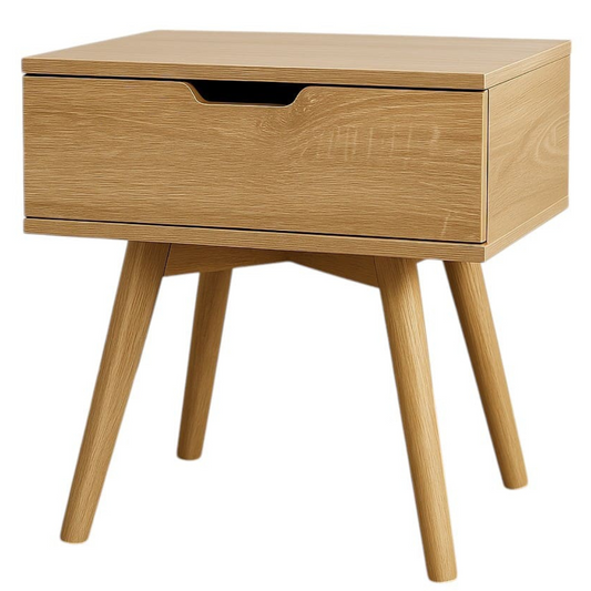 Velador Mesa De Noche Wood 1 Cajon Moderno 50*40*45cm