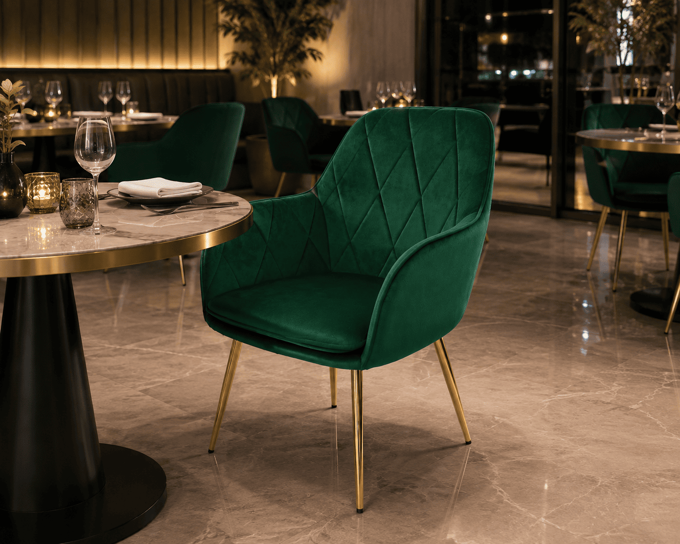 Butaca Sitial Velvet Diamond Verde