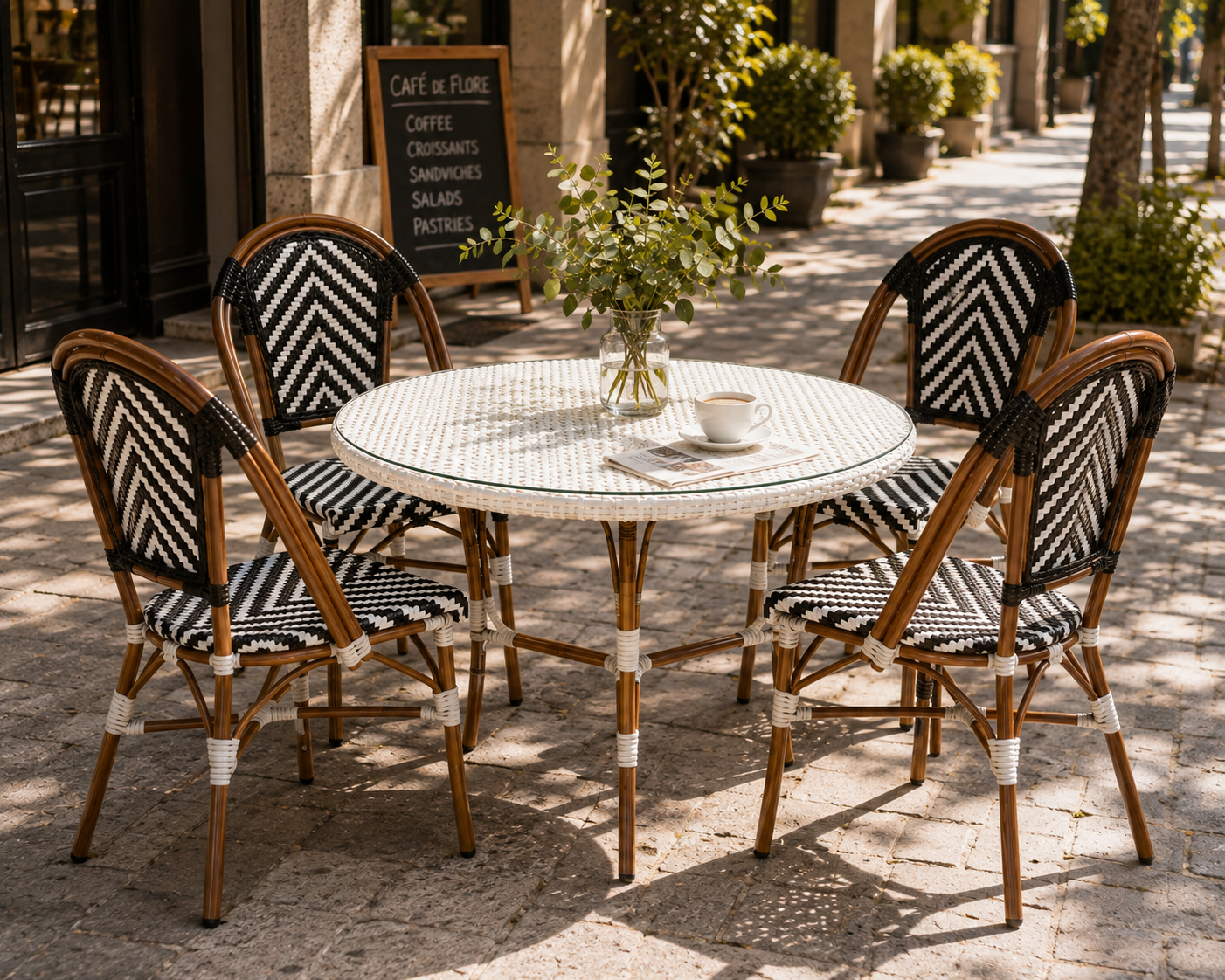 Mesa Parisina para Cafetería o Restaurante - Redonda 70cm