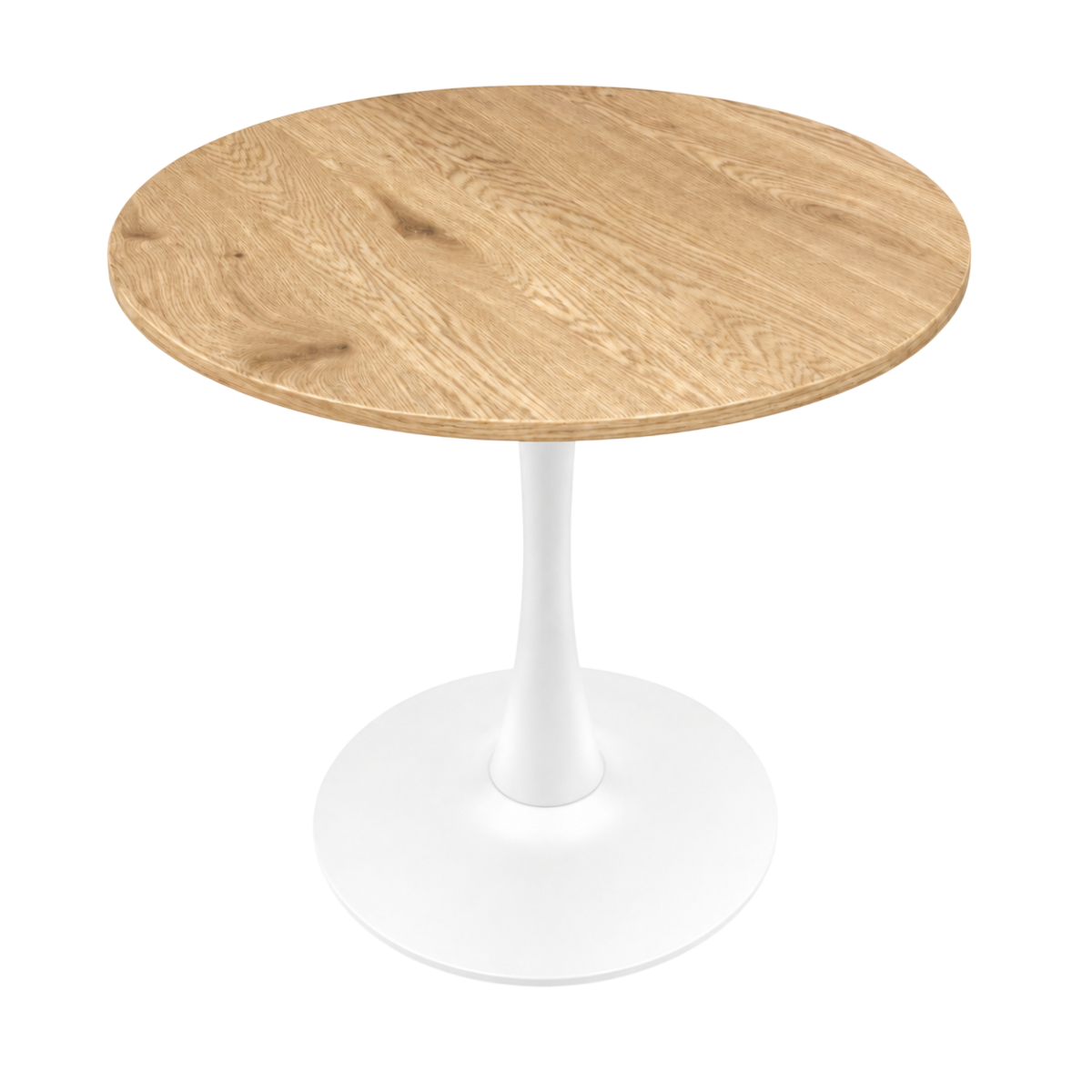 Mesa Comedor Redonda Tulip Wood 100cm Diametro Blanca