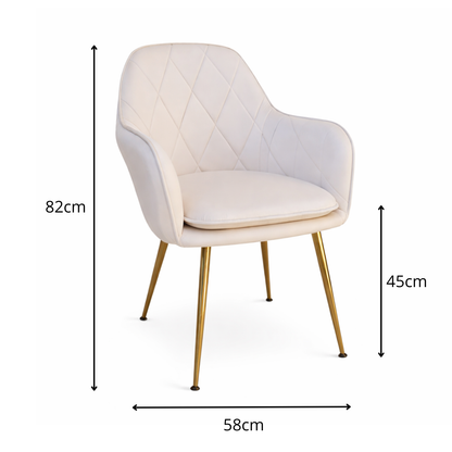 Butaca Sitial Velvet Diamond Beige