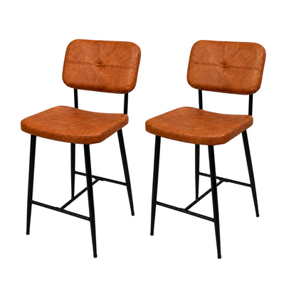 Pack 2 Taburetes Florencia Piso De Bar O Terraza 66cm Marrón