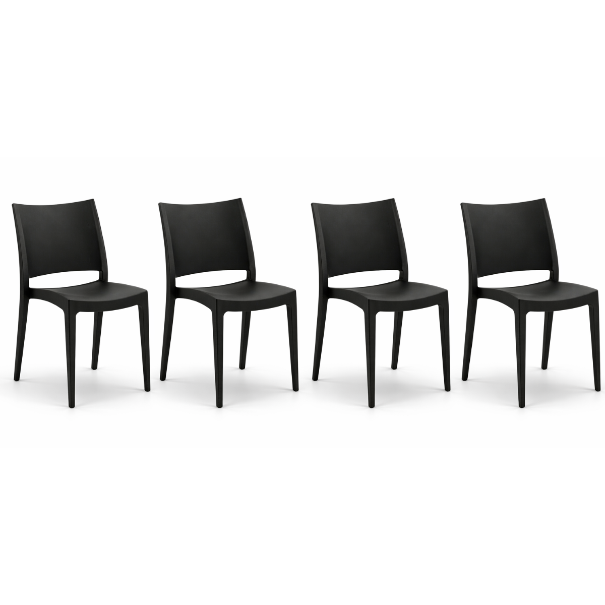 Pack 4 Sillas Murcia Minimalista para Comedor o Restaurante Negra