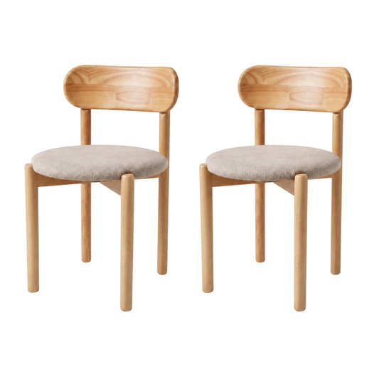 Pack 2 Sillas de Comedor Bali Madera Natural