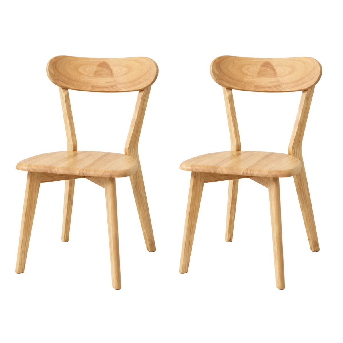 Pack 2 Sillas Fresno para Comedor de Madera Natural
