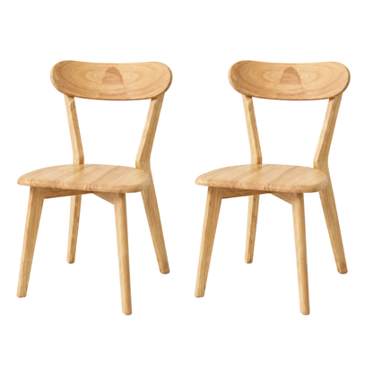 Pack 2 Sillas Fresno para Comedor de Madera Natural
