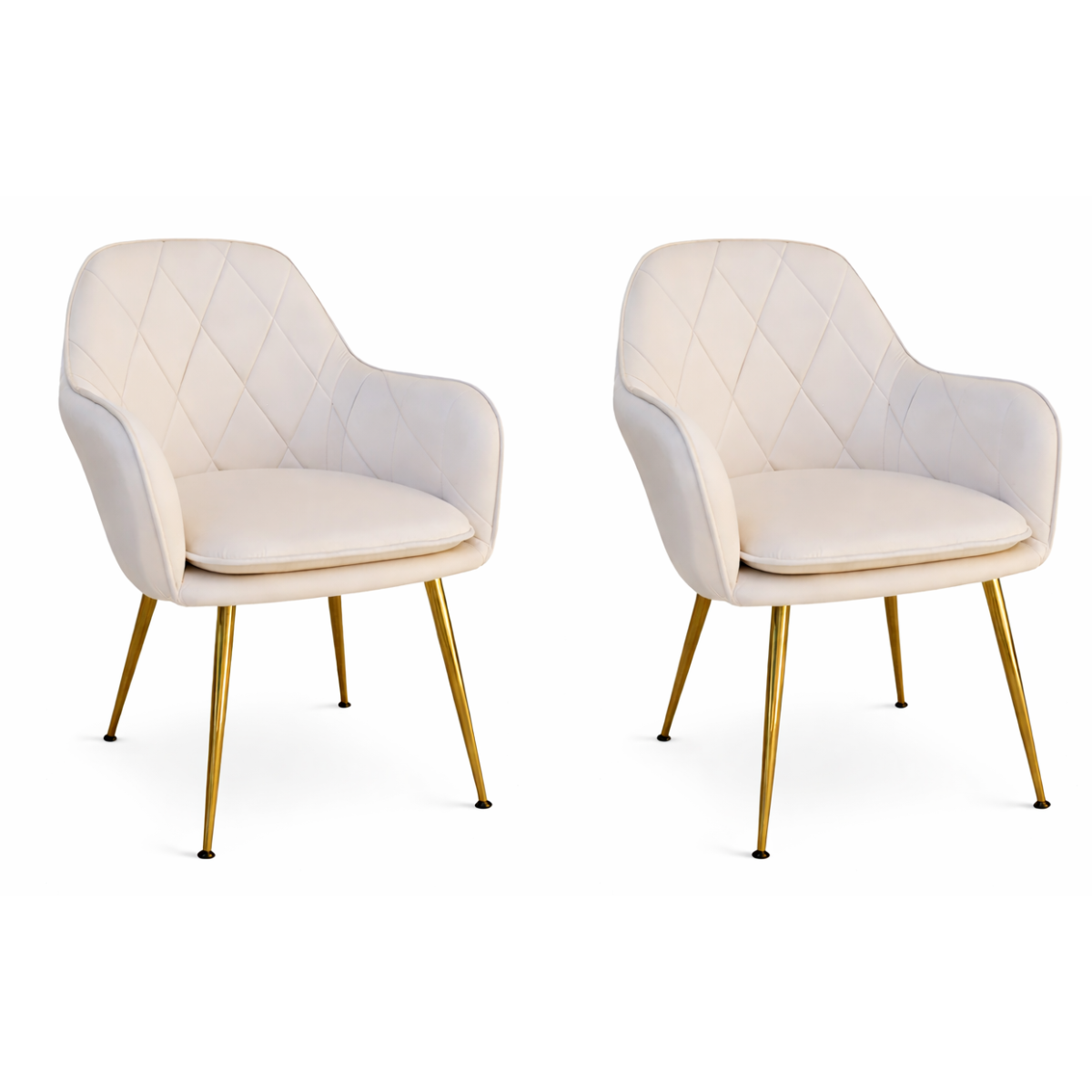 Pack 2 Butacas Sitiales Velvet Diamond Beige