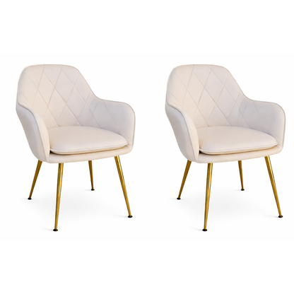 Pack 2 Butacas Sitiales Velvet Diamond Beige