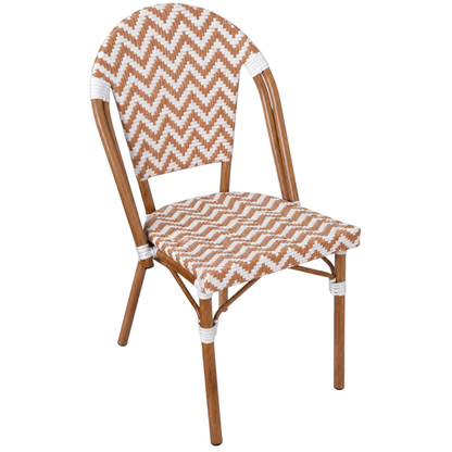 Comedor Parisino para Restaurante y Cafetería – Mesa Redonda 70 cm y 2 Sillas Beige
