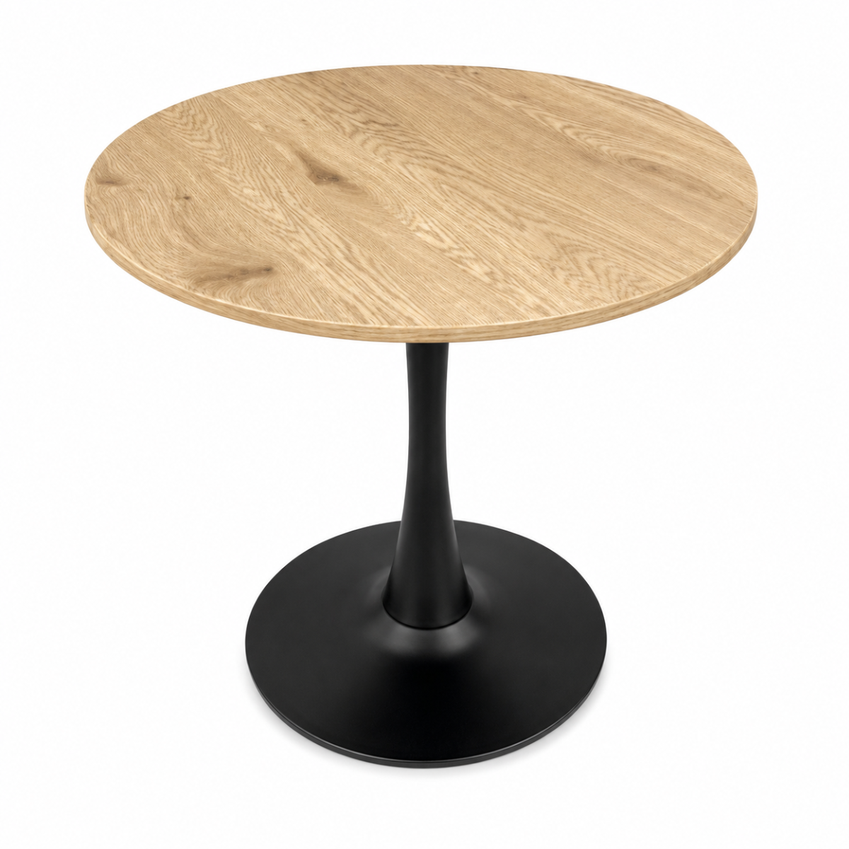 Mesa Comedor Redonda Tulip Wood 80cm Diametro Negra