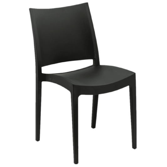 Silla Murcia Minimalista para Comedor o Restaurante Negra