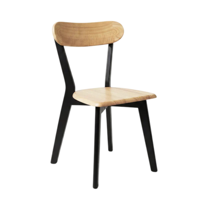 Silla Fresno para Comedor de Madera Natural/Negro
