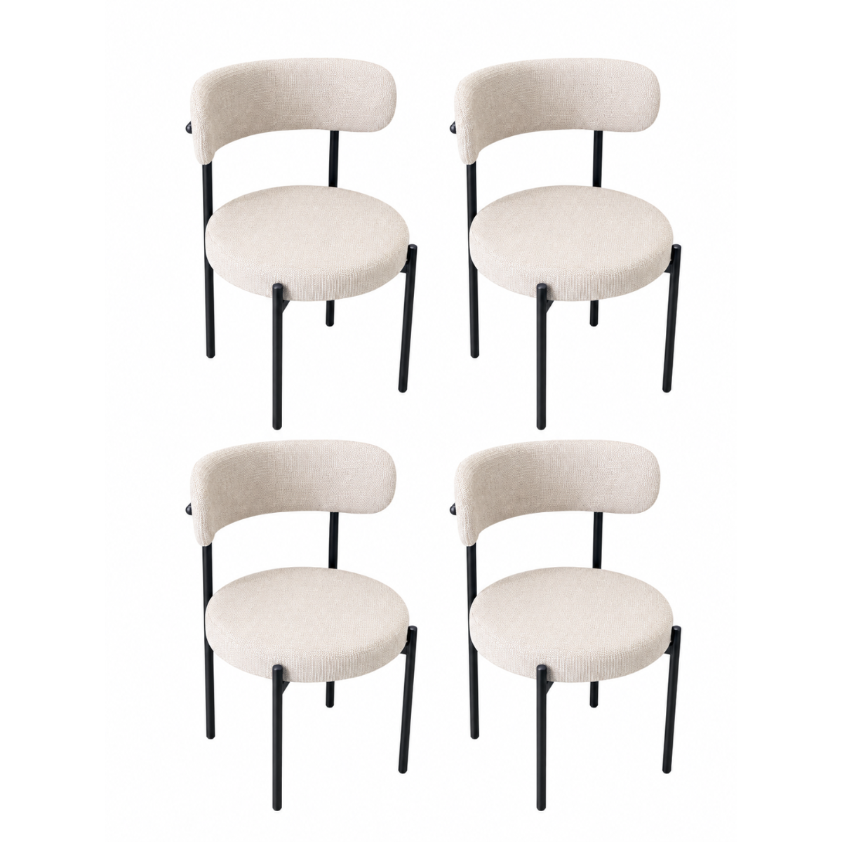 Pack 4 Sillas Capri Luxury Beige para Comedor