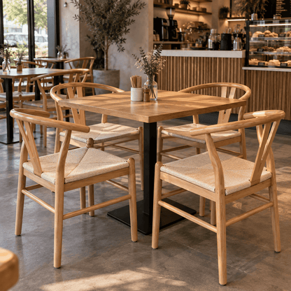 Pack 2 Sillas Wishbone Natural para Comedor
