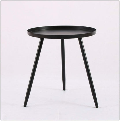 Mesa Lateral Auxiliar Centro Metalica Redonda 42x42x45cm Negro