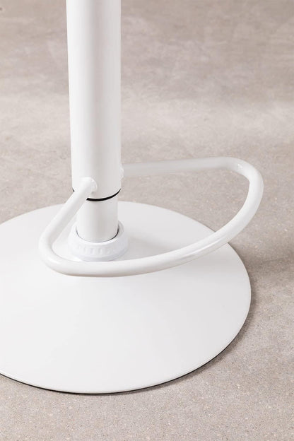 Taburete Eames con Altura Regulable Base Blanca para Cocina o Bar Blanco