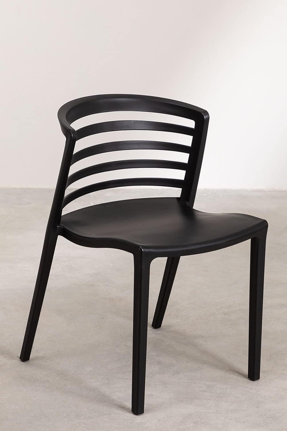 Pacl 4 Sillas Roma para Comedor o Terraza Negras