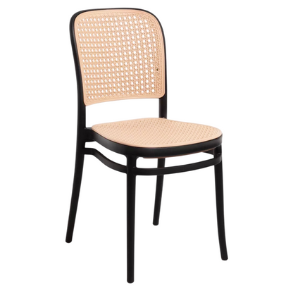 Silla Lombardia para Comedor o Terraza Negra