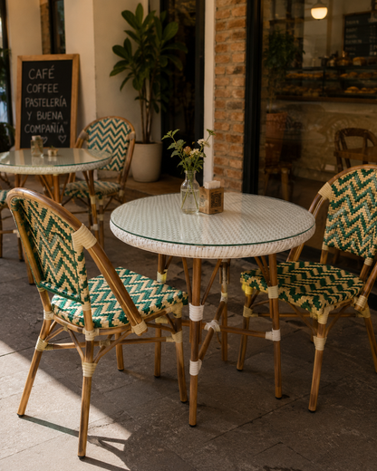 Silla Parisina para Cafetería o Restaurante Verde