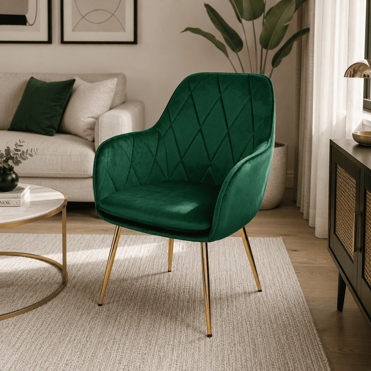 Butaca Sitial Velvet Diamond Verde