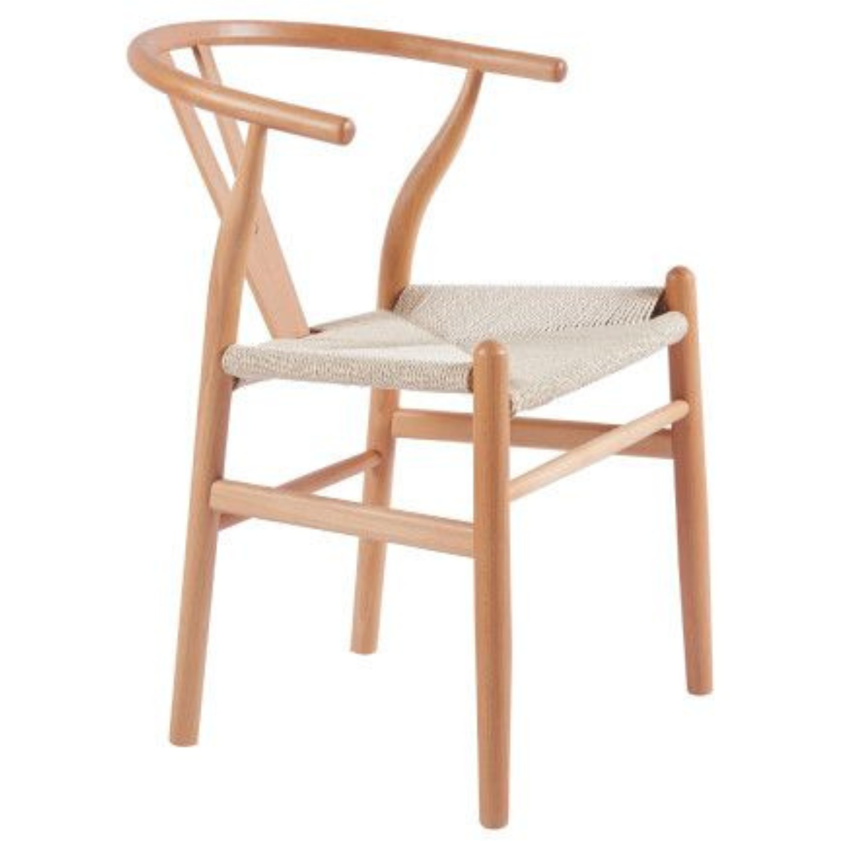 Silla Wishbone Natural para Comedor