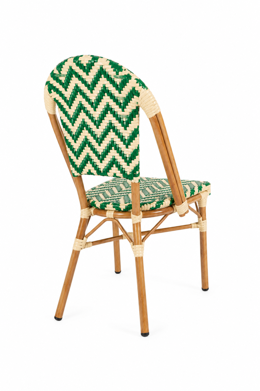 Comedor Parisino para Restaurante y Cafetería – Mesa Redonda 70 cm y 2 Sillas Verde