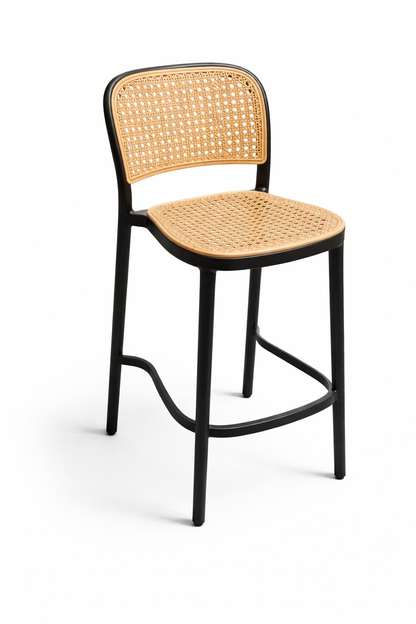 Pack 2 Taburetes Delta Piso De Bar O Terraza 66cm Negro