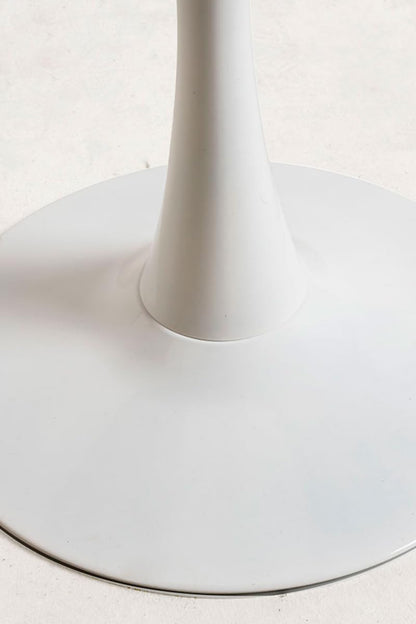 Mesa Comedor Redonda Tulip Wood 80cm Diametro Blanca