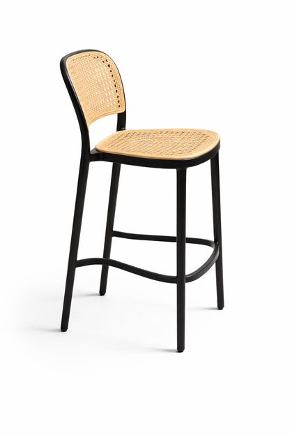 Taburete Delta Lombardia Piso De Bar O Terraza 66cm Negro