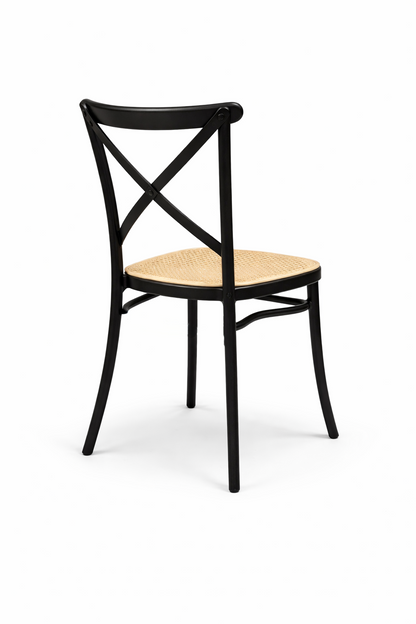 Silla Danubio Crossback Top Apilable Negra